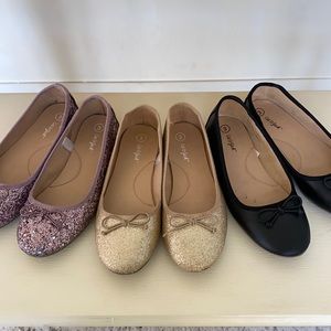 3 Pair Car & Jack Ballet Flats -Size 3